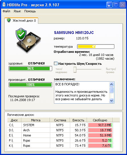 HDD Life Pro 2.9.105 Portable/Freeware/Русский Название: HDD Life